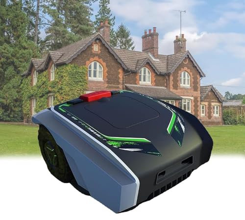 LQQYJSM Rasaerba Automatico Intelligente per Giardini Fino A 1500 M2, Controllo App, Robot Tagliaerba da Giardino, Pianificazione del Percorso, Controllo App per Smartphone WiFi