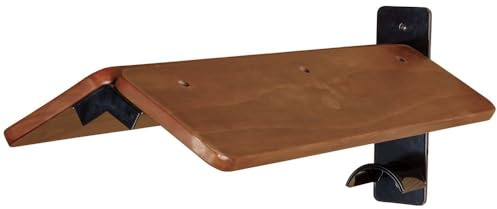 Schneiders Easy-Up Wood Mounted Saddle Rack with Bridle Hook | Durable Pine and Metal Design for English and Western Saddles | Ideal for Tack Rooms and Horse Barns | Color Light Walnut