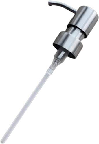 1Pc Stainless Steel Minimalist Style Liquid Soap Dispenser for Bathroom Kitchen, Liquid Hand Soap Dispenser Foam Nozzle Pump Bottle Press Head - Stainless Steel A Countertop Soap Dispensers