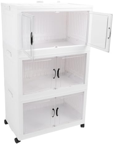 Box a Stato Pieghevole, Spazio Pieghevole Spazio di Salvataggio di Plastica Stabile per Camere da Letto (3 strati)
