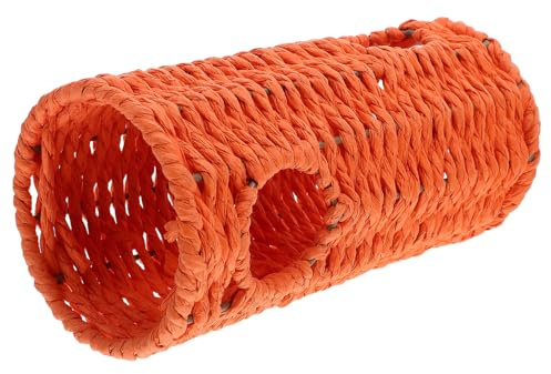 Toyvian Túnel De Césped Natural para Hámster Tubo De Refugio para Hámsteres Casa De Paja para Hámsters Conejillos De Indias Chinchillas y Escondites para Mascotas Pequeñas Jaula