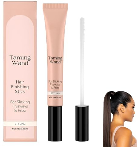 Flyaway Hair Finishing Stick,Non-Greasy & Non-Sticky Flyaway Hair Tamer with Mascara Wand,Mascara for Taming, Moisturizing,Smoothing Gel for Frizz Control & Styling,18g