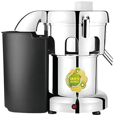 Kommersiell juicepress, elektrisk citrusjuicer, slitstark rostfritt stål centrifugaljuicer med filter, perfekt för juicebutiker och restauranger, 750 W kraft