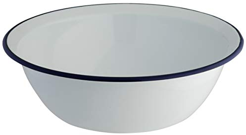 axentia Schüssel, weiße Emaille Schüssel, große Schale, Ø ca. 28 cm, 3,5 l