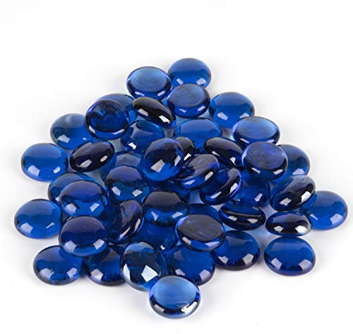 WGVI - Gemme in Vetro con Fondo Piatto, 4,5 kg, Colore: Blu Reale