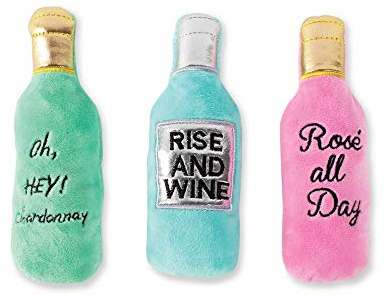 Fringe Studio Squeaker 289440 - Set di 3 giocattoli per animali domestici, colore: vino