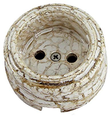Interruptor de cerámica de enchufe eléctrico de porcelana retro