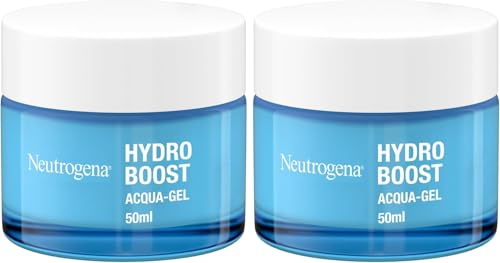 Neutrogena Hydro Boost Water Gel, Gesichtscreme Light Gel auf Wasserbasis, Gesichtscreme Hyaluronsäure für intensive Feuchtigkeit für Mischhaut und sensible Haut, 2 x 50 ml - Amazon Exklusiv