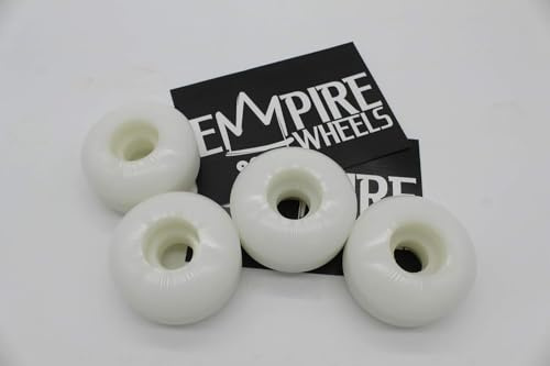 Empire Wheels Blank Skateboard Wheels 99A Skateboard Rollen 52 / 53mm Hochwertiger Urethan - 1 Set (4 Rollen) + Sticker (versch. Größen)