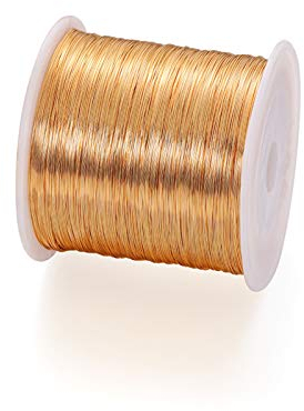Leloo Lcuihong-Kupferkabel 1Roll 0,3-1mm Massivfarbefast Keine Verfärbung, Kupferdraht, Nicht verblassen, Perlenschnur Perlen Draht DIY für Schmuckherstellung Weich und stark