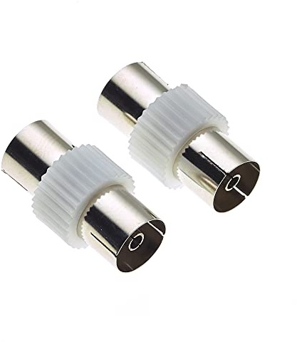 Keple TV-Koaxialbuchse zu TV-Koaxialbuchse Koppler und Adapter, 75 Ohm Impedanz für exzellente Übertragung, exzellenter Stecker und Koaxialkabelverlängerer - 2 Stück