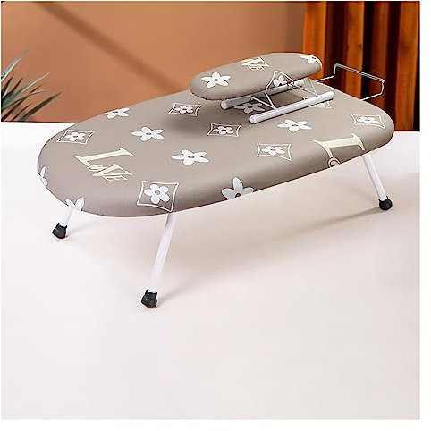 Mini ASSE da Stiro Pieghevole, ASSE da Stiro Piccola con Fodera in Cotone, per Casa, Viaggi, Cucito, Craft Room, Casa, Dormitorio Si Piega Facilmente per Riporlo Comodamente,salvaspazio (Color : A,