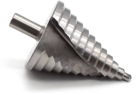 LeTkingok Taladro de Pagoda en Espiral de 6-60MM, Broca Escalonada, Cortador de Agujeros, Broca Cónica de Hoja de Metal, Vástago Triangular, Escariador Abridor de Agujeros