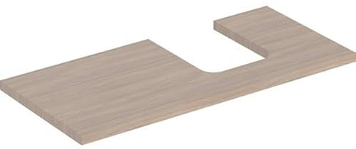 Geberit ONE Waschtischplatte, Ausschnitt rechts, für Aufsatzwaschtisch Schalenform, 105x3x47cm, 505.314.00.; Farbe: Eiche/Melamin Holzstruktur