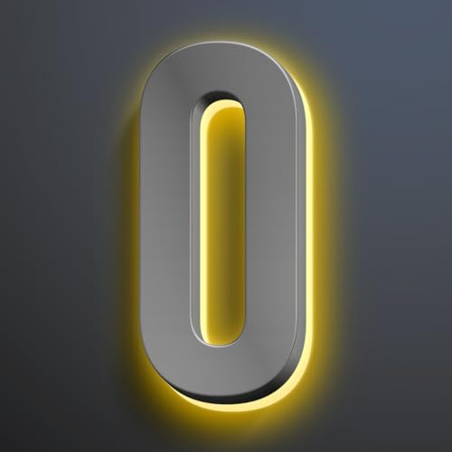 Números De Casa LED Retroiluminados, Acero Inoxidable Pulido A Mano Para Señales De Dirección De Casa, Número De Dirección De Casa Moderno Iluminado Para Tienda De Patio Exterior, Gris