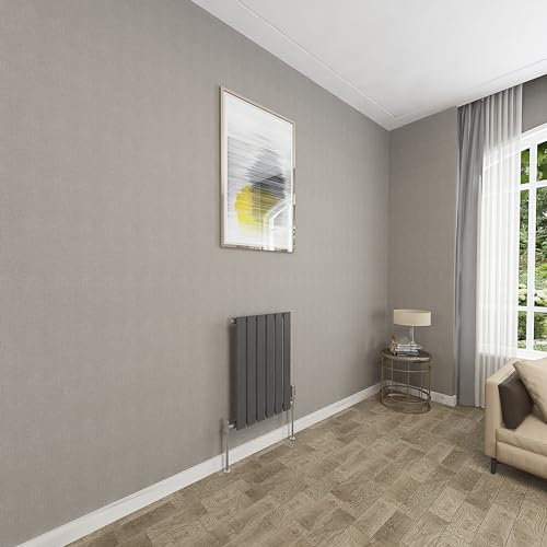 Sky bathroom | 600x408mm Horizontal Designer Radiators Anthracite Flat Panel Single Panel Central Heating Radiator