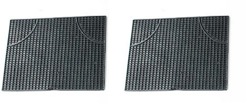 COPPIA TAPPETINI PER AUTO 100% GOMMA ZERBINI UNIVERSALI ANTISCIVOLO SALVA TAPPETI - GM26011