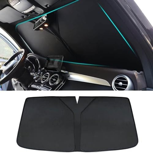 XINYUNBBG Sonnenschutz Auto Frontscheibe für Mini One/Cooper/Cooper S/Clubman/Countryma 2000-2023 2024, Faltbarer UV Schutz Pkw Sonnenschutz Frontscheibe Innen Zubehör,Black