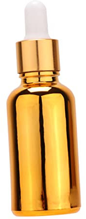 Frasco Gotero de 30ml en Vidrio Recubrimiento Dorado