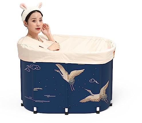 WPJQJWD Tragbare Badewanne for Erwachsene, Faltbare Badewanne Badewanne for Freistehende Duschkabine Dicke Isolierung Zum Halten Der Temperatur Familie Spa Einweichwanne