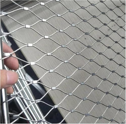 304 Edelstahl-Seilgeflecht, Absturzsicherung, Drahtgeflecht, flexibles Kabelgeflecht for Garten, Bauernhof, Treppenhaus, Balkon in großer Höhe, flexibles Drahtgeflecht for Geflügelkäfige (Abmessung: L
