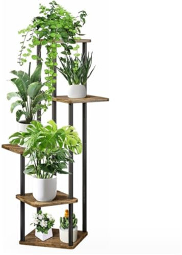 SHCHNA Blumenregal Blumenständer Pflanzenständer Holz Hohe Anlage Rack Innen Metall Rack Blumentopf Rack Display Rack Lagerung Rack Geeignet Pflanzenregal Blumentreppe