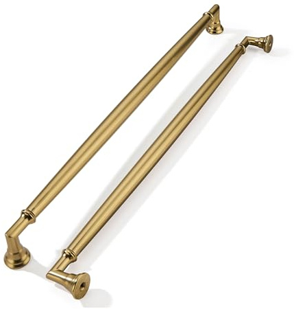 khtumeware 10 Pack 10 Inch(256mm) Champagne Bronze Cabinet Pulls Heavy Duty Soild Satin Brass Cabinet Handles Kitchen Cabinet Hardware for Cupboard Drawer Handles Dresser Pulls