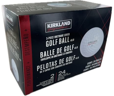 KIRKLAND Signature - Pelota de golf de 3 piezas con cubierta de uretano, 24 pelotas