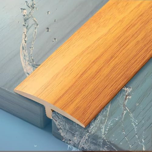 WEITINGKKK Floor Transition Strips Vinyl Flooring, Self Adhesive PVC Floor Mats Edge Reducer, Doorway Threshold Transition Strip, Cuttable Floor Divider Strip(Red Oak)