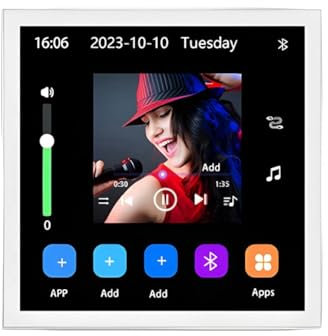 Swiixxer Andriod 10 Eshare WiFi Bluetooth Touch Home Theater Cinema Amplificatore da Parete Audio Stereo Digitale da 4 Pollici