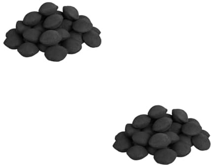 Toyvian 2 Packungen BBQ Tool Carbon Bio-Kohle Kaminholzkohle Räucherbrikett Holzkohlescheite grillzubehör Grillen im Freien mit Holzkohle tragbare Feuerkohle Bambuskohlemischung Schwarz