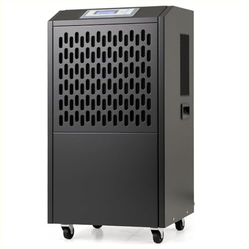RELAX4LIFE Bautrockner Luftentfeuchter Elektrisch, 118L/T, Entfeuchtung&Abtauung, Timer, Gewerbe-Luftentfeuchter mit Ablaufschlauch, Abnehmbarem Filter, Rädern&Griff, für Räume&Keller bis 790m²