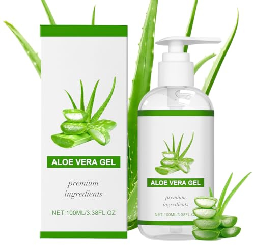QOCUILC 1 Schachtel Aloe Vera Gel,Aloe Vera Gel 100 Prozent Bio für Gesicht,Natürliche aloe vera Gel Bio, Beruhigende und Pflegende Feuchtigkeitscreme After Sun, für Gesicht, Haare und Körper