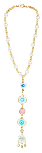 CIATBYYJ Evil Eye Autospiegel Anhänger,Türkisches Blaues Auge Glas Charme Anhänger,Blaue Augen Decoration,Böser Blick Auto Hängedekoration für Fenster,Auto,Türrahmen,Balkon