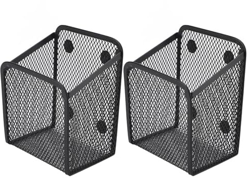 SIXRUN Magnetisk Pennhållare, Skrivbordspennhållare i Metall med Starka Magneter för Skola, Kontor, Pennorganizer (2 st)