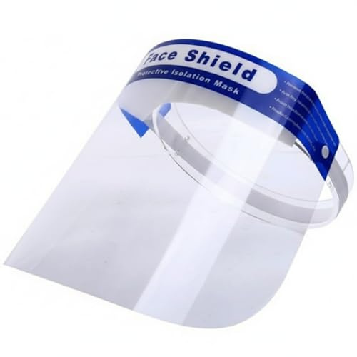 3 x Face Shield Reusable Plastic Safety Screen Visor Transparent Cover Covering For Men Women Outdoors Indoors Shop Retail, Anti-Fog Clear View, Lightweight Design Soft Comfort Foam & Elastic Band