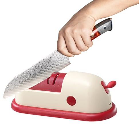Affilatore Per Coltelli,Affilatore Per Forbici Da Cucina A 2 Fasi | Affilatura Rapida Utensili da Cucina per Lucidare Acciao Inossidabile Ceramica - Per Casa E Appartamento