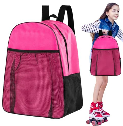 Zaino porta pattini a rotelle - 35x17x43 cm Borse per pattini, Traspiranti, Borsa per patini a rotelle | Borsa da pattinaggio resistente, con grande capacità, scomparti ventilati e regolabile per la
