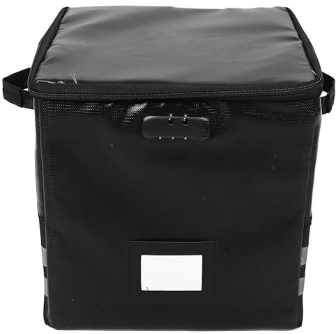 ANDRESLAD Organizador Ignífugo Plegable para Discos de Vinilo con Cerradura Compartimentos Ajustables y Doble Asa Caja para Almacenamiento y Transporte Seguro de Álbumes de Vinilo