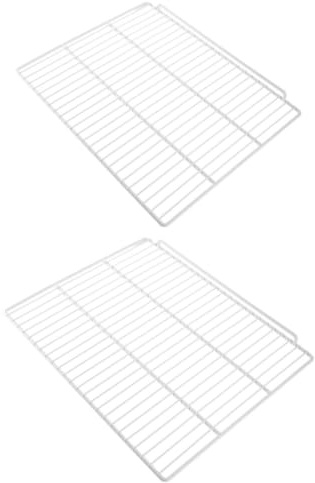 OHPHCALL 2stücke Kühlschrank Trennwände aus Metallgitter Verstellbare Einlegeböden für Gefrierschrank und Kühlfach Robuste Aufbewahrungsregale für Frische Luftzirkulation Einfache Montage