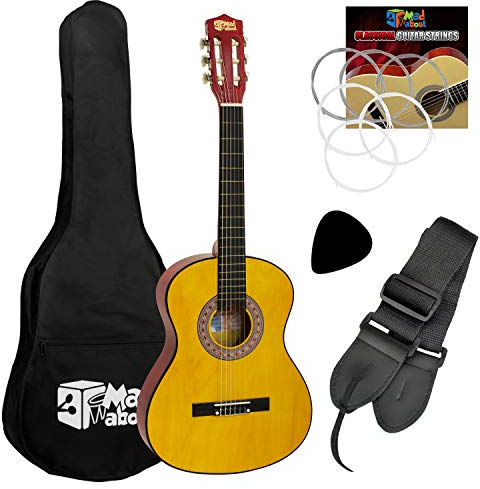 Mad About CLG1-14-PACK klassik gitarre Spanische Konzertgitarre - 1/4 Größe, Ideal für Kinder im Alter von 4-5 Jahren
