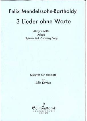 3 Lieder ohne Worte für Klarinetten Quartett