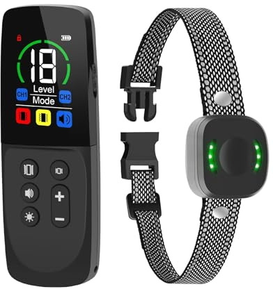 Collar de Adiestramiento para Perros Recargable y Resistente 3 Modos de Sonido, Vibración, Boost Vibración, Rango Remoto de 300 Metros