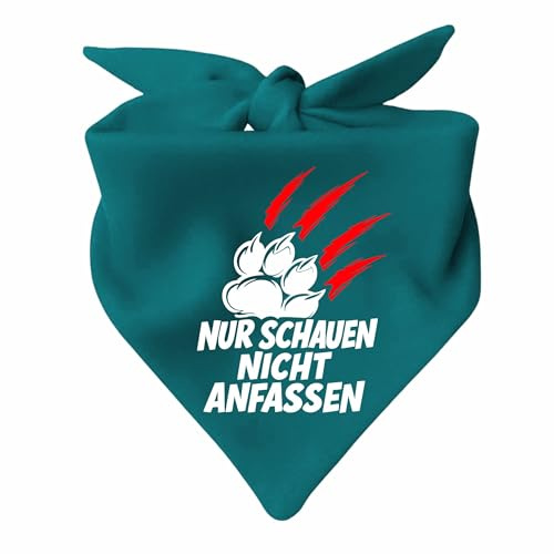 Hunde Dreiecks Halstuch (Fb: türkis) (Gr. 1 (55 cm)) Nur schauen Nicht anfassen