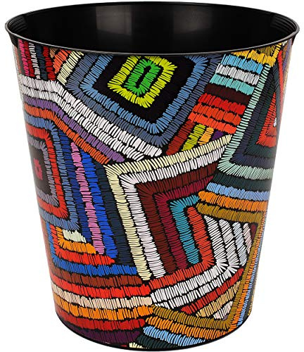 alles-meine.de GmbH Papierkorb/Behälter - buntes Retro & Vintage Muster Tribal - 10 Liter - wasserdicht - aus Kunststoff - Ø 28 cm - großer Mülleimer/Eimer - Abfalleimer - Au..