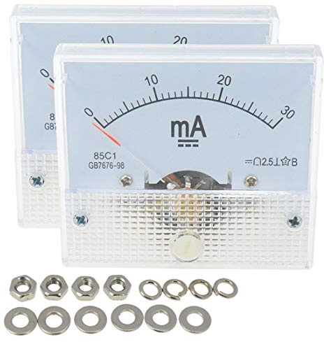 Bitray DC 0-30mA rettangolo analogico pannello amperometro 85C1 per circuito automatico o altri dispositivi di misurazione della tensione Ampere Tester Gauge