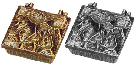 Henecka -Grabschmuck- Weihwasserbecken -Lebewohl- wählbar in Bronze pat. & Aluminium pat.; mit oder ohne Sockel; inklusive Friedhofsbürste (Weihwasserbecken Aluminium pat.)