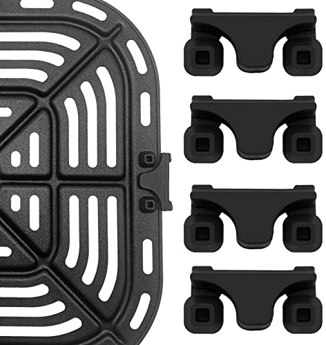 Air Fryer Rubber Bumpers, 4 Pieces Air Fryer Replacement Parts for Instant Pot Gourmia Cosori and Other Air Fryers, Air Fryer Accessories Silicone Protective Feet Tips Tabs to Prevent Basket Damage