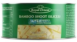 Tallos de bambú en lonchas 227 g (142 g escurrido) en lata, brotes de bambú cocidos para wok, ramen, curry y salteados, textura crujiente y sabor suave