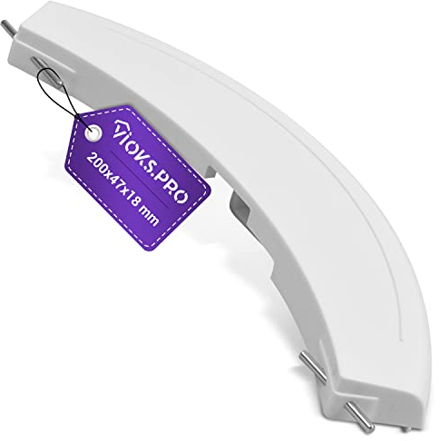 Viоks.pro Mango con ejes 200 x 47 x 18 mm Reemplazo para Bosch Siеmens 266751 00266751 - Tirador de puerta abridor de puerta blanco para lavadora y Bosch Maxx 7 piezas de repuesto/Bosch Avantixx 7